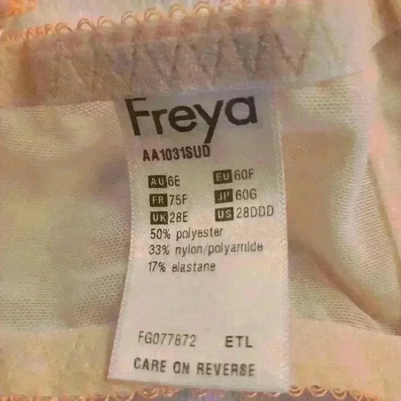 Freya Siren Plunge Balcony Bra 28DDD NWT – Underwire, Lace Embroidery - Picture 6 of 8